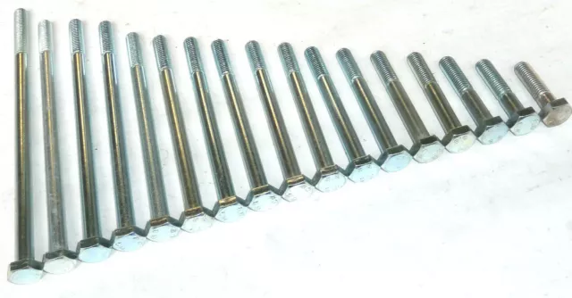 M10 X 50 Pièce Fil Boulon Hexagonal Haut Traction 8:8 Métrique Zinc Plaqué