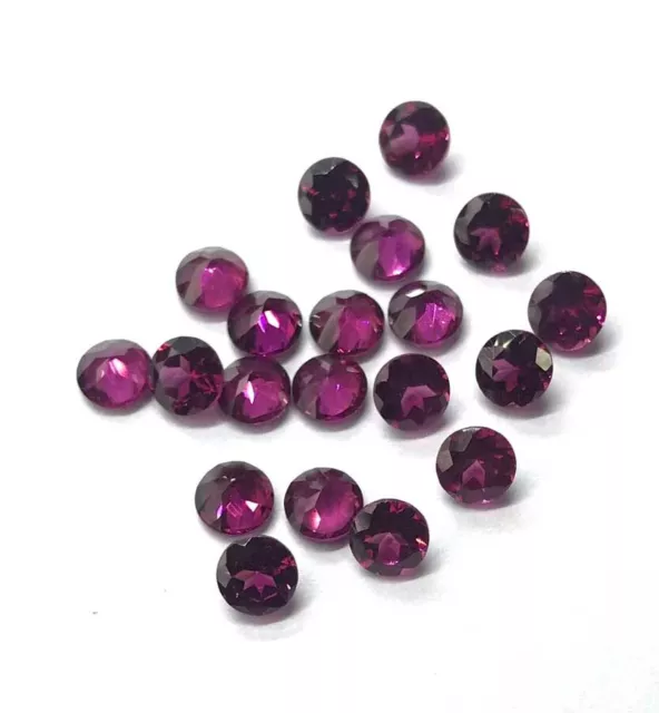 AAA + 4 MM granato rodolite naturale forma rotonda taglio sfaccettato pietra preziosa sciolta 20 pz 2