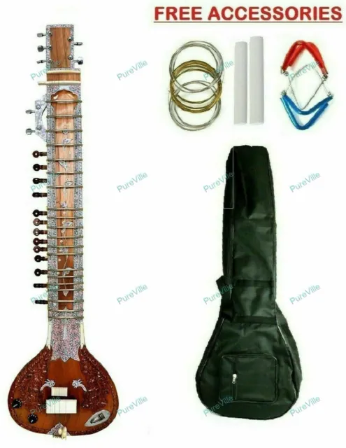 Elektrisch Sitar Professionell Indisch Musical Saiten Instrument