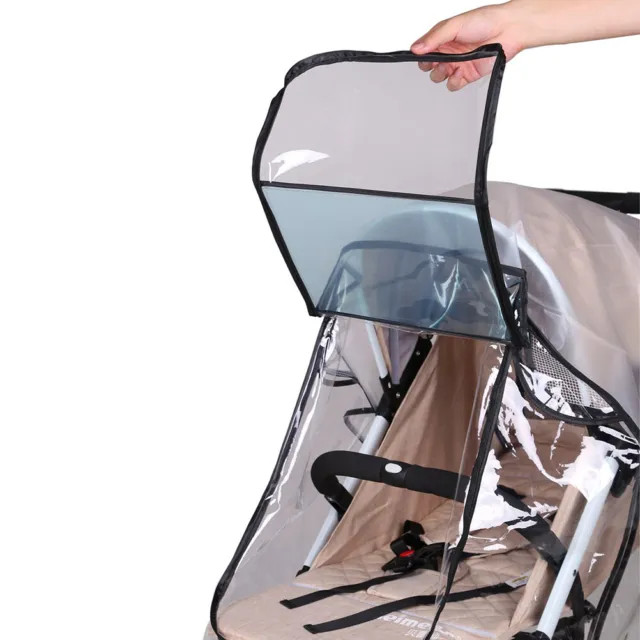 Transparent Stroller Rain Cover Universal Waterproof Shield Baby Stroller Pu FS1