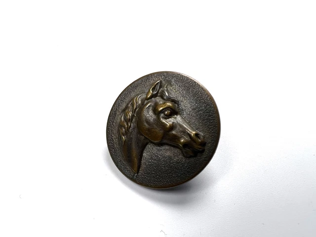 Bouton Ancien Chasse à Courre - Équipage Rallye Loup, Cuivre, 15 Mm, France