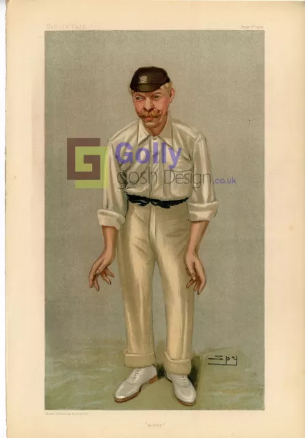 Original Vanity Fair art print of Bobby Abel 5/5/1902