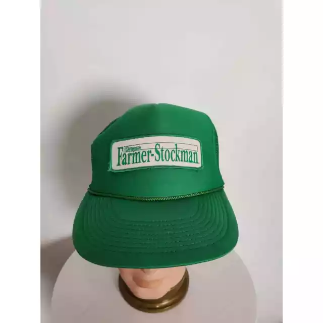 (V) VTG SUPER RARE Oregon Farmer-Stockman Unisex cap mesh back green OS 2