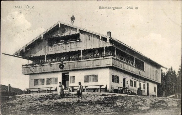 Ak Bad Tölz im Isartal Oberbayern, Blomberghaus, Außenansicht - 2074599