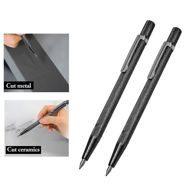 Stylo à découper portable en carbure pointe incurvée pour couper le verre car