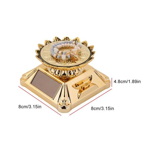 (Or) 02 015 Présentoir à Bijoux Rotatif Support à Bijoux Solaire