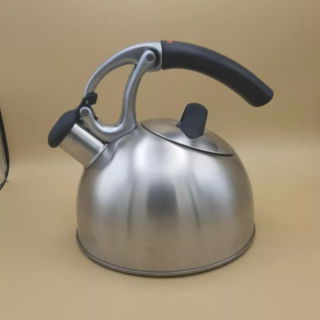 OXO UPLIFT 2 Qt Brushed Stainless Steel Induction Whistling Tea Kettle