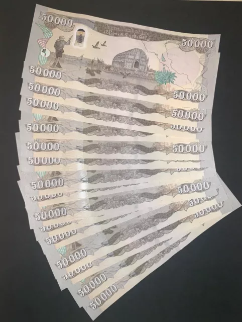 HALF MILLION 500,000 10x50,000 IRAQI DINAR IQD 2018+ UNCIRCULATED AUTHENTIC 100%