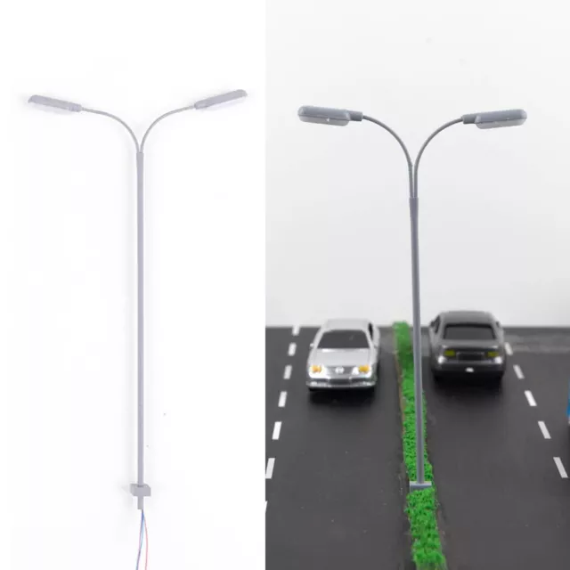 HO Maßstab Modelllampe LED Straßenleuchte für Gebäude Grundriss warmweiß 5e