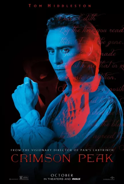 Crimson Peak Poster Horror Guillermo Del Toro Charlie Hunnam Jessica Chastain