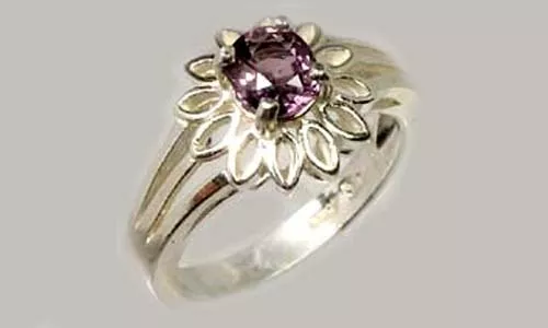 19thC Antique ¾ct+ Lavender Spinel+Ring: Ancient Mariner “Way Stone” Compass Gem