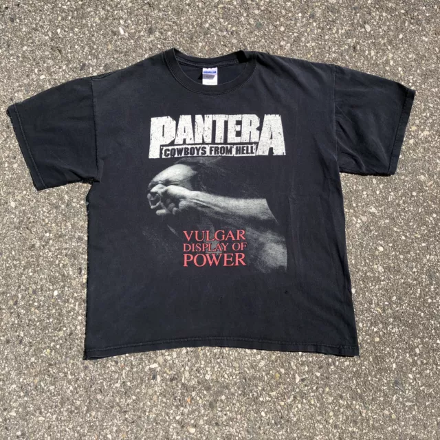 Pantera Cowboys From Hell Rock Band Tour T shirt Vulgar Display of Power Mens L