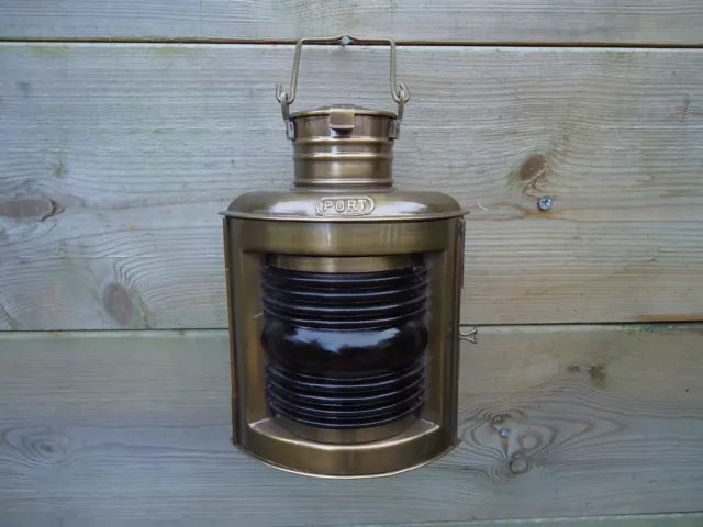 SHIPS PORTSIDE OIL Lamp Red Navigation Lantern Port starboard