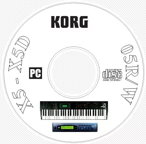 Korg X5 X5D 05R/W Synth Sound / Patch Library, Manual MIDI Software & Editors CD