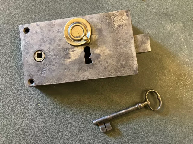 Victorian/ Edwardian Door Lock With Original 18 Century Style Key