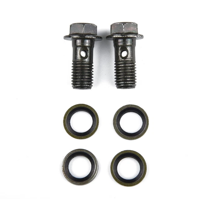 Pièces Tuyau Boulon Accessoires Voiture Moto Argent M10x1.25mm Rondelles