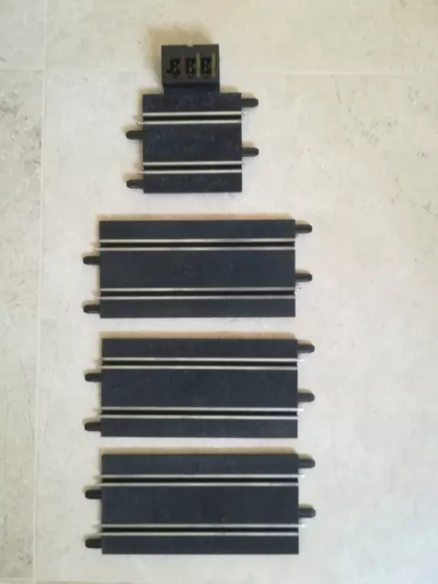 Lot de 3 rails droits + rail alimentation SCX Compact 1/43