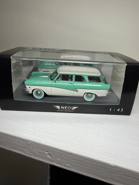 NEO Scale Models 1/87 Ford Taunus P6 Coupé – Bleu Résine – Miniature Collection Limitée