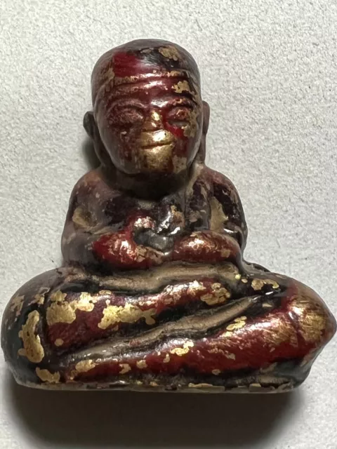 Phra Sangkadjay Lp Rare Old Thai Buddha Amulet Pendant Magic Ancient Idol#16