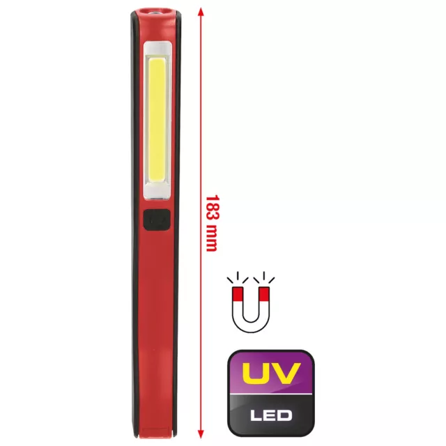 KS Tools Cob LED Inspección 190 Lúmen Con Foco Ultravioleta Trabajo Linterna 2