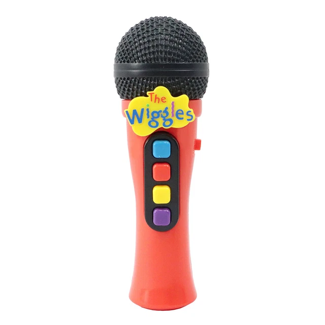 THE WIGGLES SING Along Microphone w/ 4 Songs Red Kids Musical Play Toy