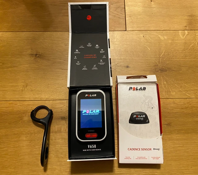 POLAR V650 GPS Cycle Computer with Cadence Sensor and Handlebar Mount £