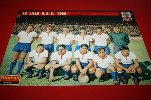 Football poster team mannschaft squadra équipe Lille Losc Nord 1963 Football poster team mannschaft squadra équipe Lille Losc Nord 1963