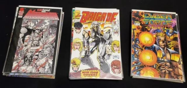 Image Lot of 50 Comics: Brigade Bloodstrike CyberForce Liefeld, Platt, Silvestri