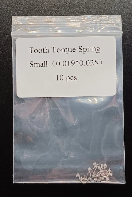 10 Pcs Dental Orthodontic Anterior Tooth Torque Springs Rectangular Small019/025