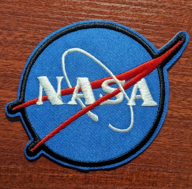 NASA Patch National Aeronautics and Space USA Embroidered Iron On Patch 3x3.5"