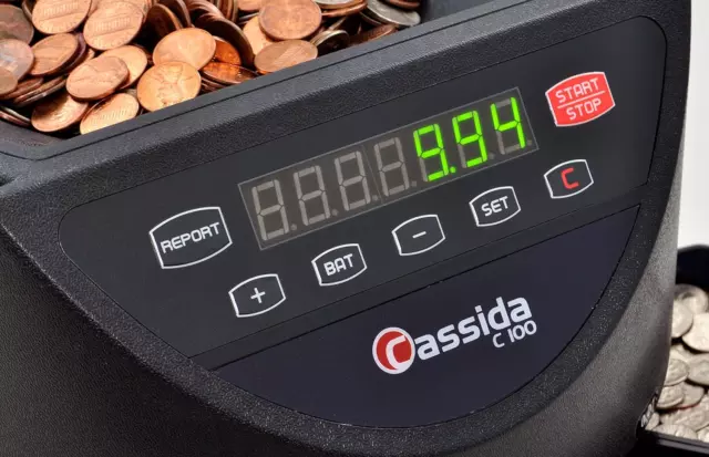 Cassida C100 Electronic Coin Sorter / Counter , Countable coins 1¢, 5¢, 10� 2