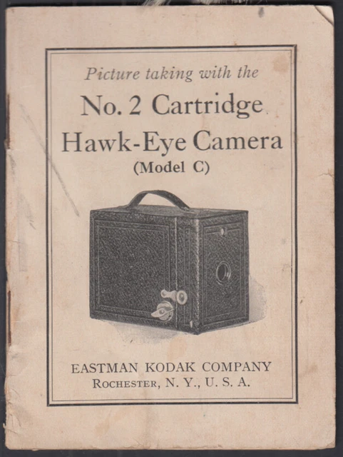 Kodak Hawk-Eye #2 Cartridge Camera Model C Instruction booklet 1929