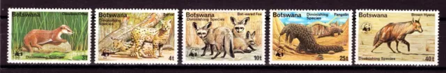 Wildtiere - WWF Ausgabe Botswana Michel 182-186 postfrisch  ( 5 )