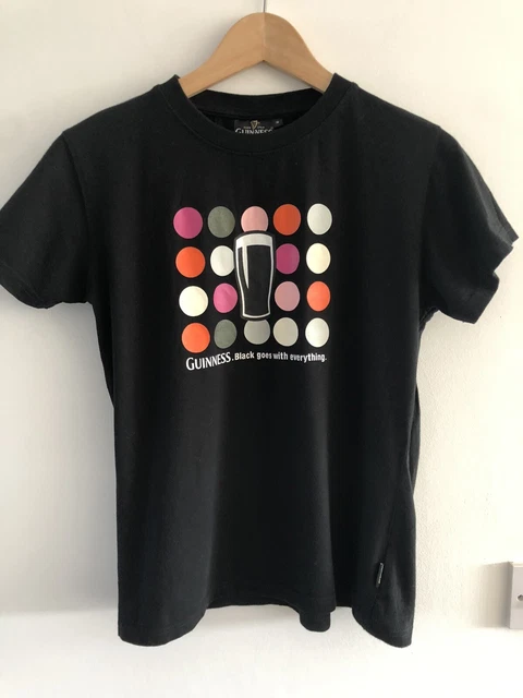 Guinness Womens T-Shirt Black Size 14