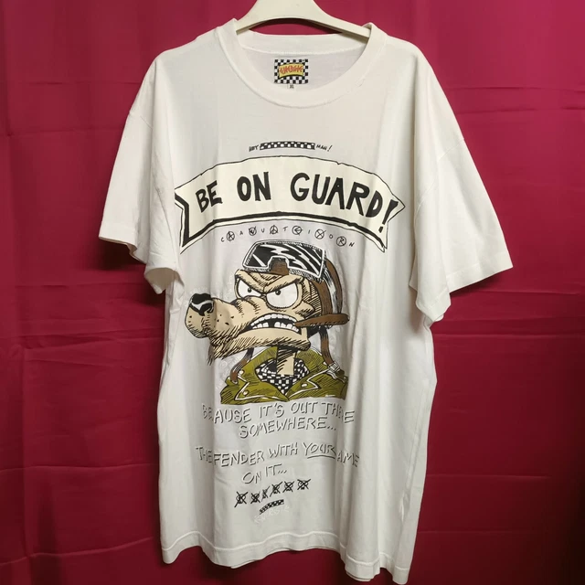 RARISSIMA VINTAGE 90 S Energie Willycoyote Be On Guard White T