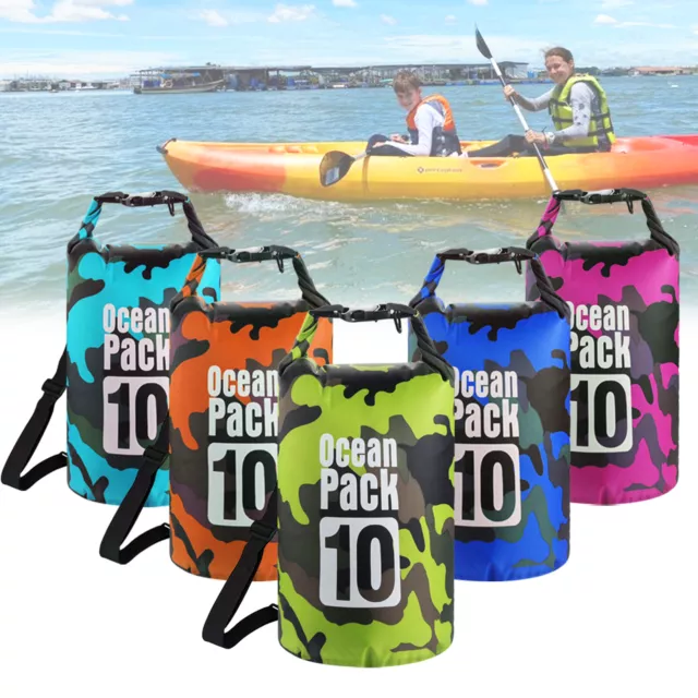 OUTDOOR BACKPACK KAYAK Ocean Pack Waterproof Dry Bag Sack 10L 20L