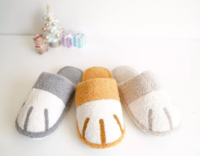 Cute Cat Paw Comfy Soft Lounge slippers/Cozy/Winter slippers/ Fluffy/ Home Slipp