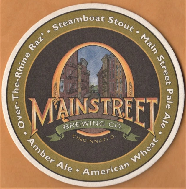 Main Street Brewery Beer Coaster Cincinnati OH