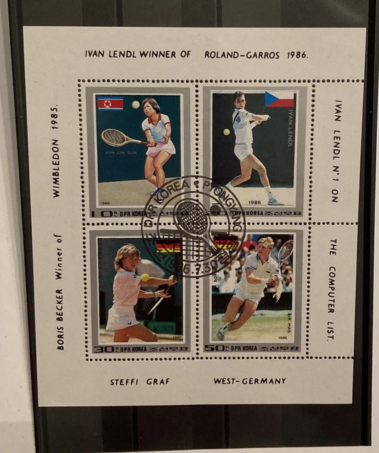 Korea 1986 Tennis  Becker Graf Lendel Kim Un Suk