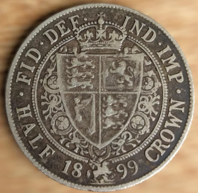United Kingdom 2/6 Half-Crown 1899 Silver (.925) Coin - Victoria