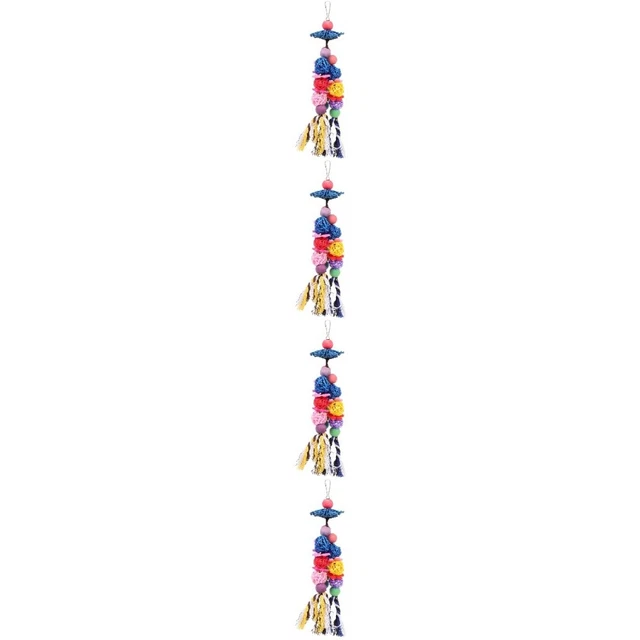 4pcs Papagei beißen Spielzeugvogel knabberne Spielzeug PART KAGE Hängende Spielz