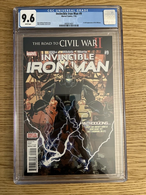Invincible Iron Man 9 CGC 9.6 2016 1st Full Appearance Riri Williams First Print
