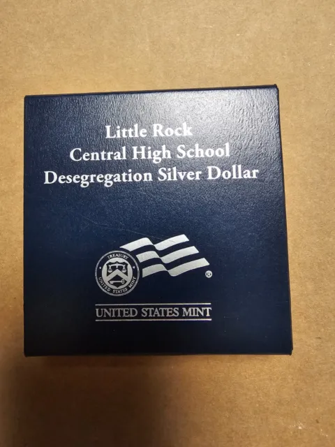 2007 Little Rock Central High School Desegregation Proof Silver $1 W/OGP and COA