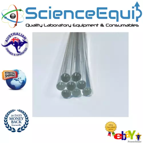 MIXING STIRRING ROD Borosilicate GLASS CHEMISTRY LAB 5 SIZES - 6mmOD - 2 pcs/pk