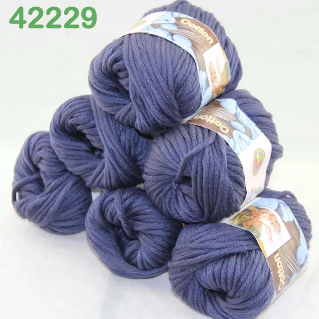 Sale 6 Ballsx50g Worsted Cotton Baby Chunky Thick Blankets Hand Knitting Yarn 29