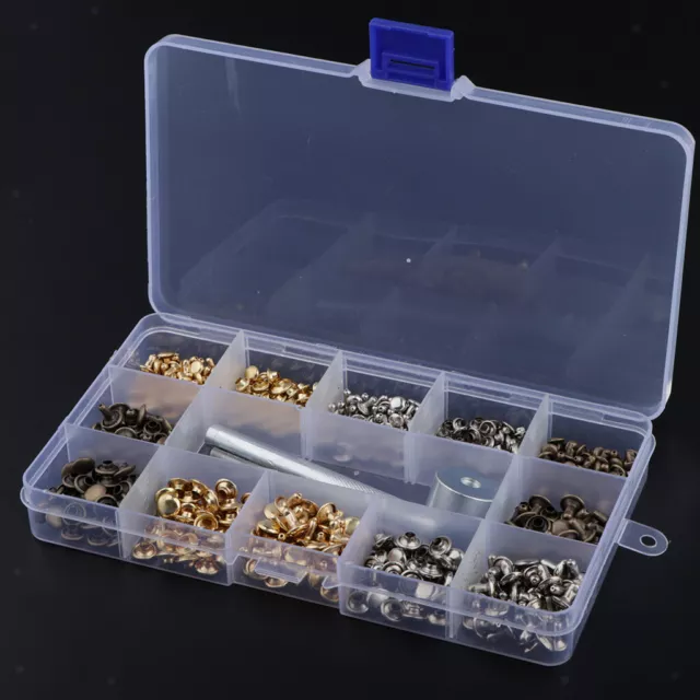 240 Sets Boutons-pression Double   pour Cuir Craft Réparation de Décoration 2