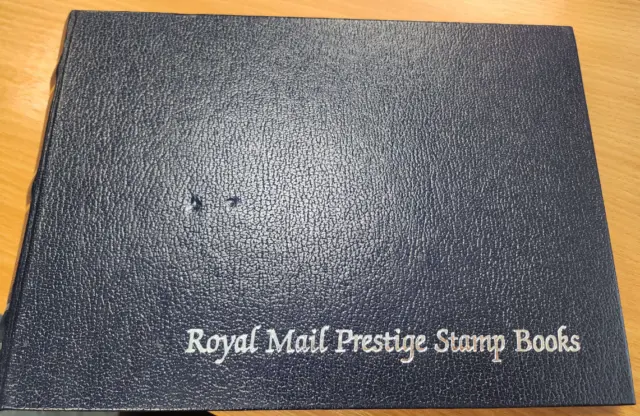 Dunkelblaue königliche Post Prestige Briefmarkenhefte Album mit Seiten enthalten