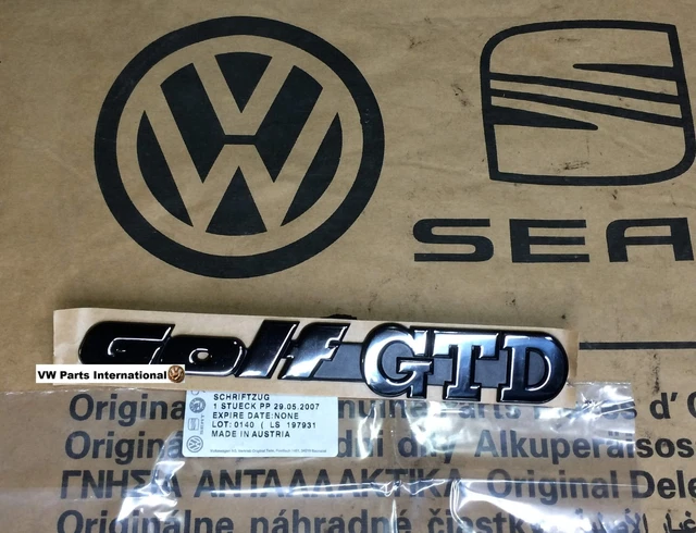 Original VW Cabriolet Rear Boot Emblem – White, 155853687B QK6, For Golf Cabriolet MK1