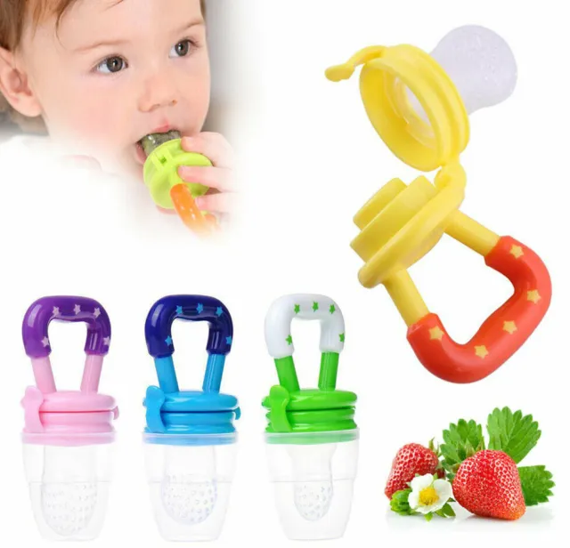Baby Food Dummy Fresh Fruit Pacifier Feeder Weaning Feeding Nibbles Nutrition