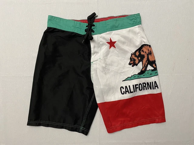 Walnut & 39th Men’s California Republic Boardshorts Swimming Trunk Size Medium